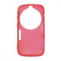 Силиконов гръб ТПУ S-Case за Samsung Galaxy K Zoom C115 / Samsung Galaxy S5 ZOOM червен